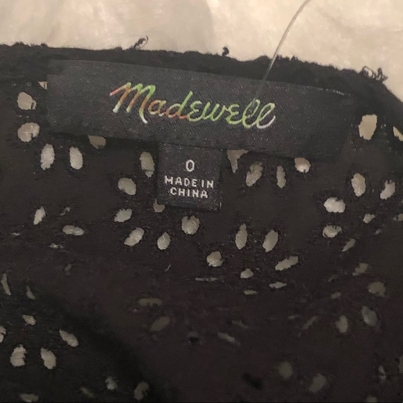 Madewell Eyelet Waterlily Ruffle Dress black size 0. - Picture 7 of 8